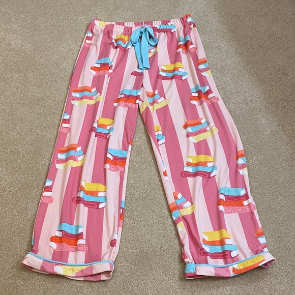 Women’s Colorful Button-Up PJ’s with Bows - Picture 3 of 7